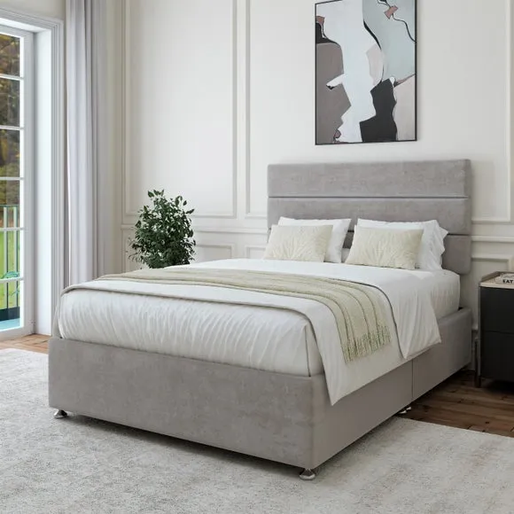 Universal Divan Base with Storage - Dove, Chenille image