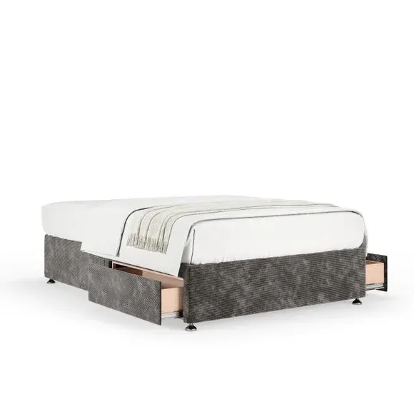 Universal Divan Base with Storage - Graphite, Chenille