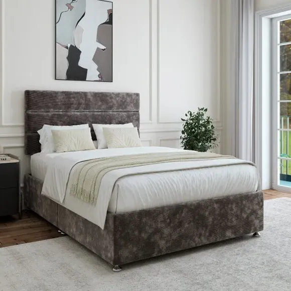 Universal Divan Base with Storage - Graphite, Chenille