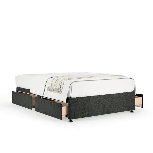 Universal Divan Base with Storage - Graphite