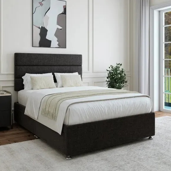 Universal Divan Base with Storage - Graphite