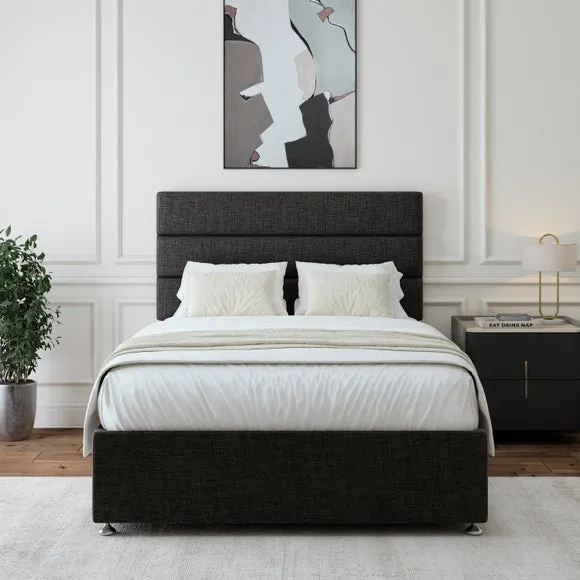 Universal Divan Base with Storage - Graphite