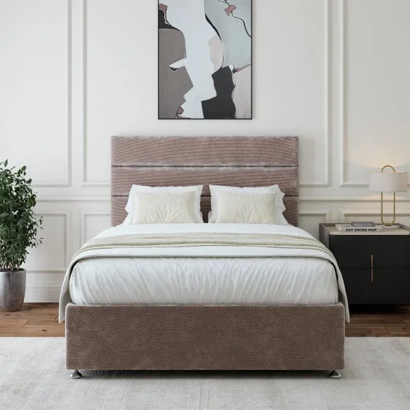 Universal Divan Base with Storage - Grey, Chenille