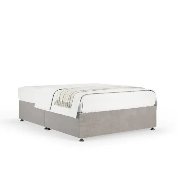 Universal Divan Base with Storage - Grey, Chenille