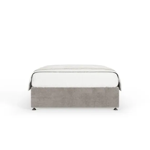 Universal Divan Base with Storage - Grey, Chenille