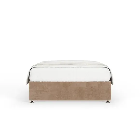 Universal Divan Base with Storage - Mink, Chenille