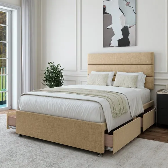 Universal Divan Base with Storage - Pebble