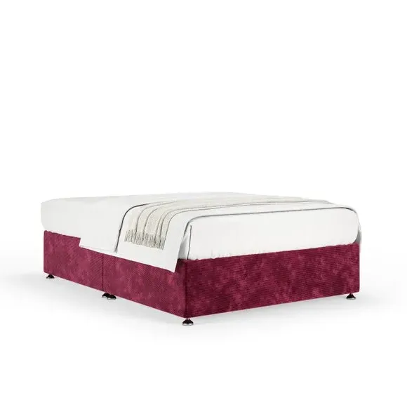 Universal Divan Base with Storage - Plum, Chenille