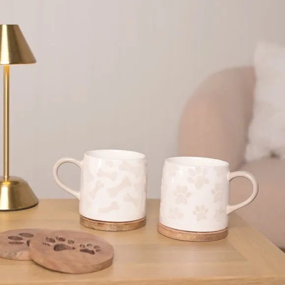 Bones Print Mug - White, Stoneware