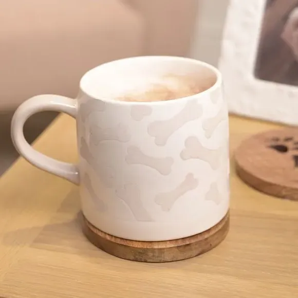 Bones Print Mug - White, Stoneware image