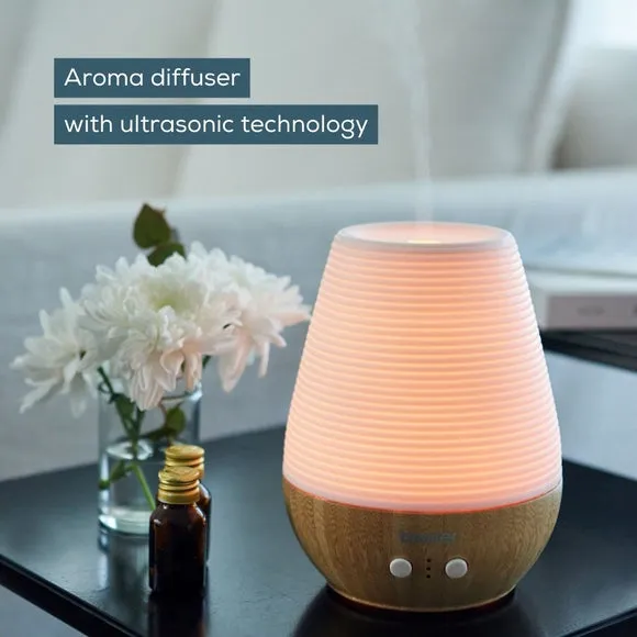 Aroma Diffuser with Mood Light - Natural, Bamboo