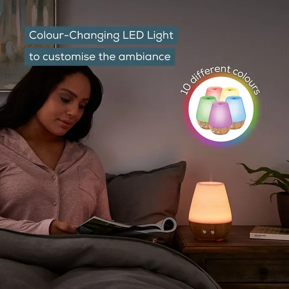 Aroma Diffuser with Mood Light - Natural, Bamboo