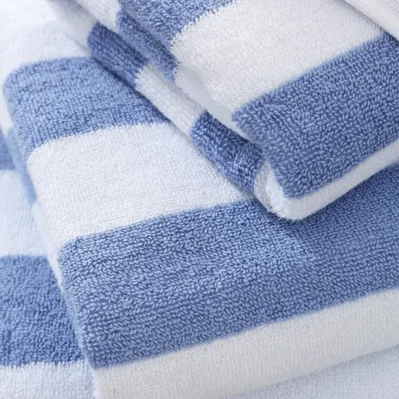 Reversible Stripe Towel - Blue, Cotton