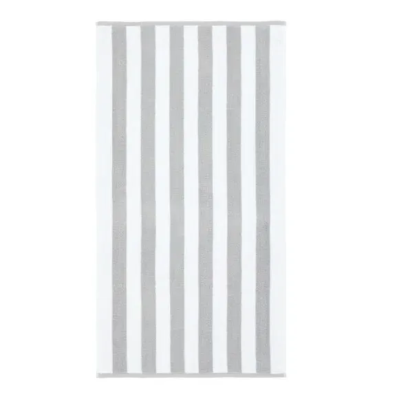 Reversible Stripe Towel - Grey, Cotton