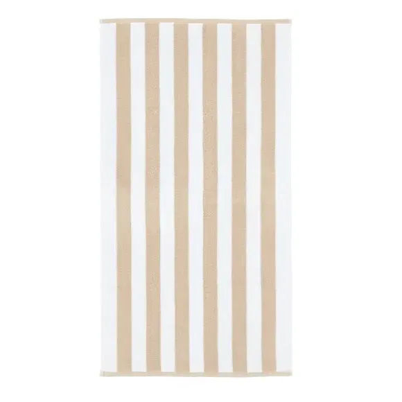 Reversible Stripe Towel - Natural, Cotton