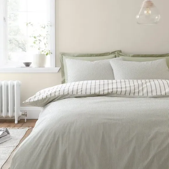 Duvet Cover & Pillowcase Set - Green, Cotton