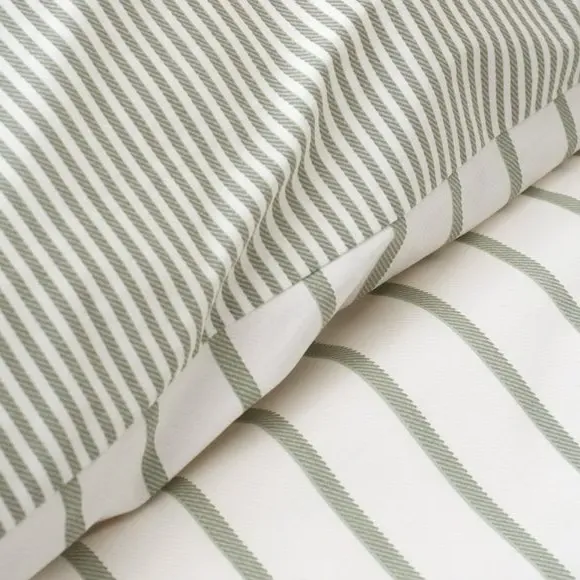 Duvet Cover & Pillowcase Set - Green, Cotton