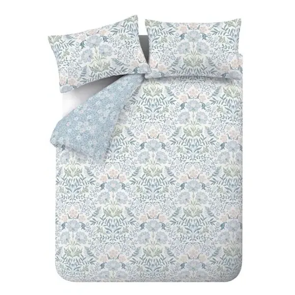 Duvet Cover Set with Pillowcase - Blue, Cotton