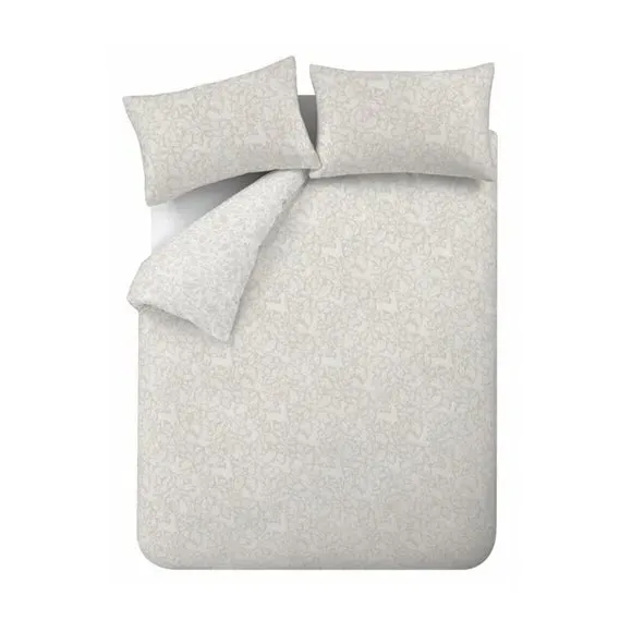 Duvet Cover Set with Pillowcases - Natural, Cotton