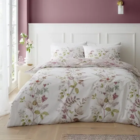 Floral Duvet Cover Set - Pink, Cotton