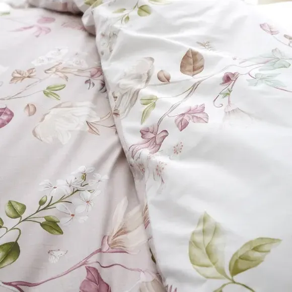 Floral Duvet Cover Set - Pink, Cotton