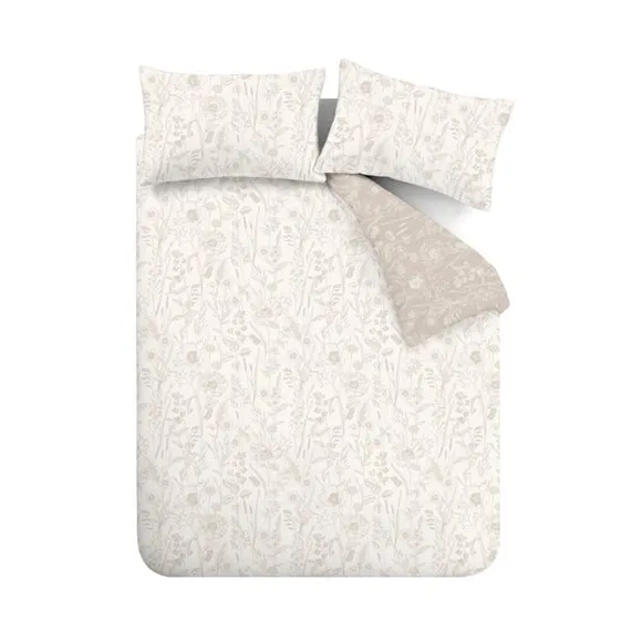 Floral Toile Duvet Cover Set - Natural, Cotton