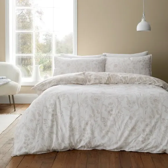 Floral Toile Duvet Cover Set - Natural, Cotton image