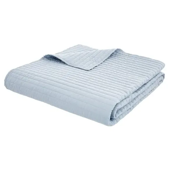 Quilted Lines Bedspread - Blue