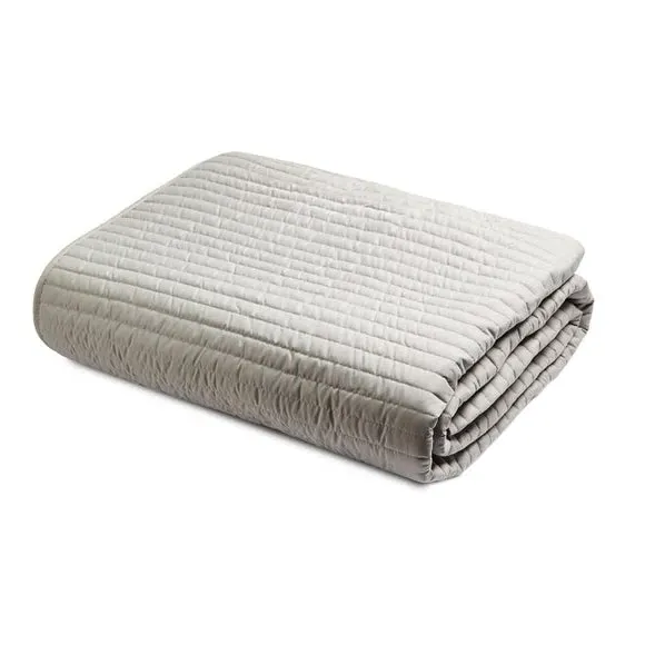 Quilted Lines Bedspread - Silver