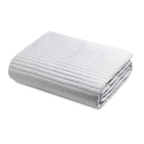 Quilted Lines Bedspread - White