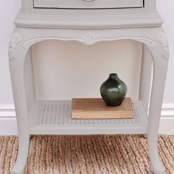 1 Drawer Bedside Table with Shelf - Grey, Wood