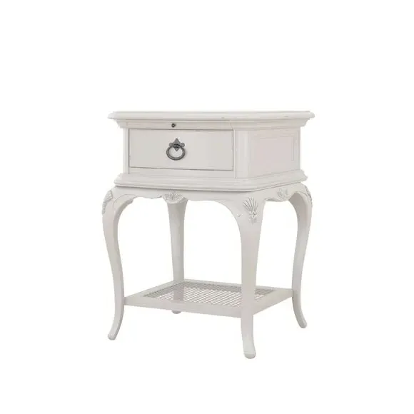 1 Drawer Bedside Table with Shelf - Grey, Wood