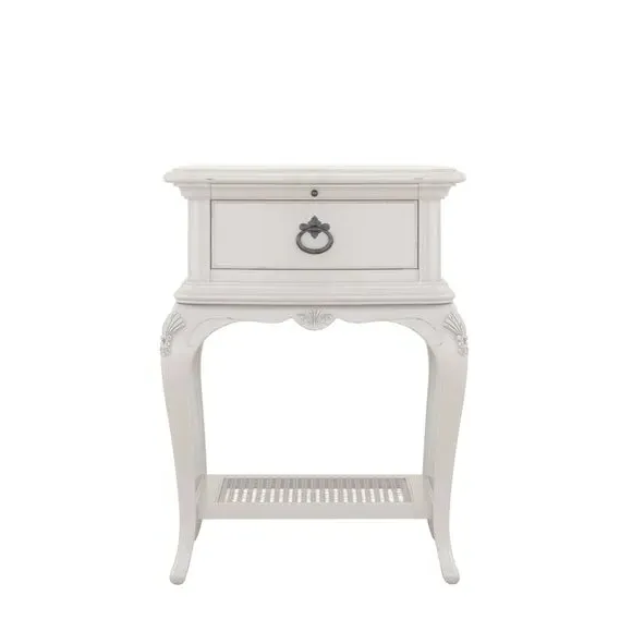 1 Drawer Bedside Table with Shelf - Grey, Wood