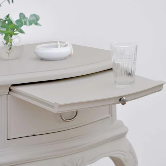 1 Drawer Bedside Table with Shelf - Grey, Wood