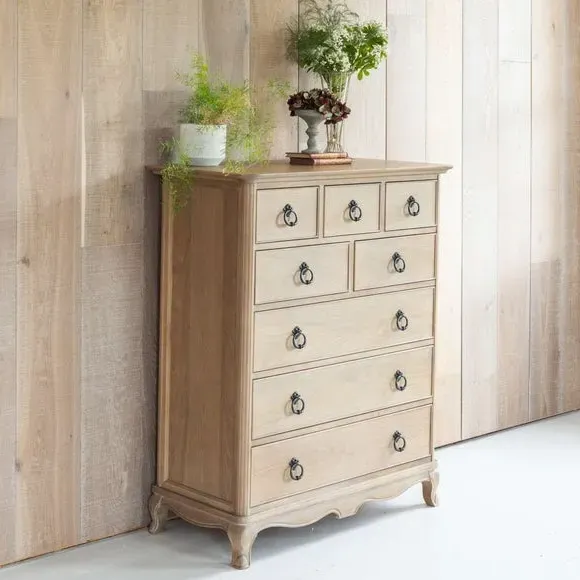8 Drawer Chest with Dovetail Joints - Oak