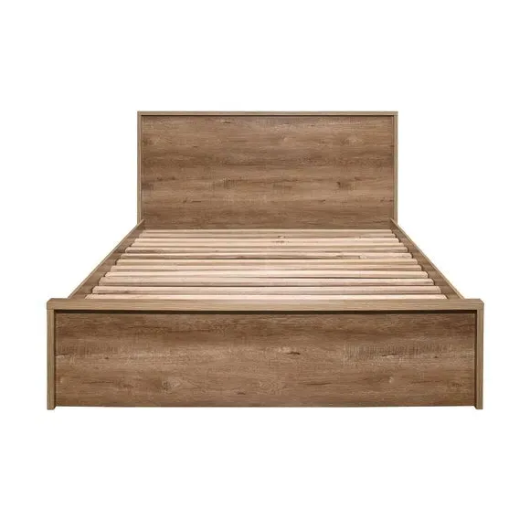 Bed Frame with Storage Drawers - Brown, Oak