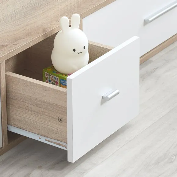 Cabin Bed with Storage - Natural, Wood Effect