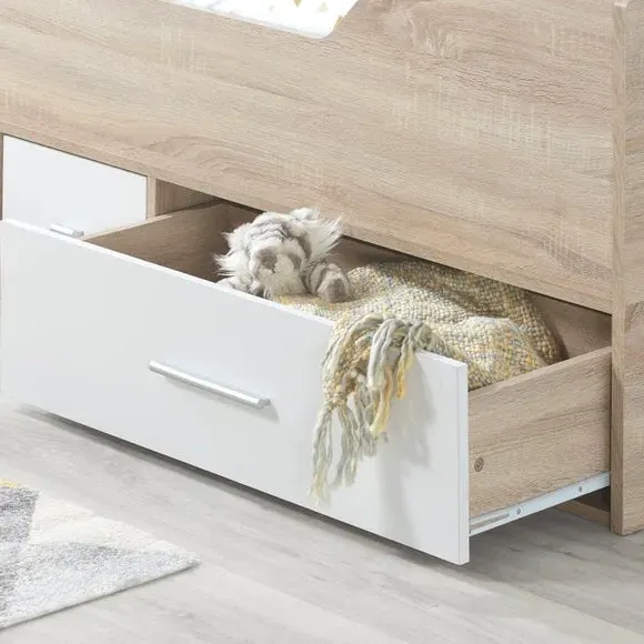 Cabin Bed with Storage - Natural, Wood Effect