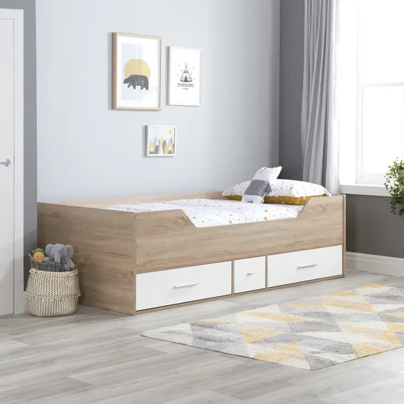 Cabin Bed with Storage - Natural, Wood Effect image