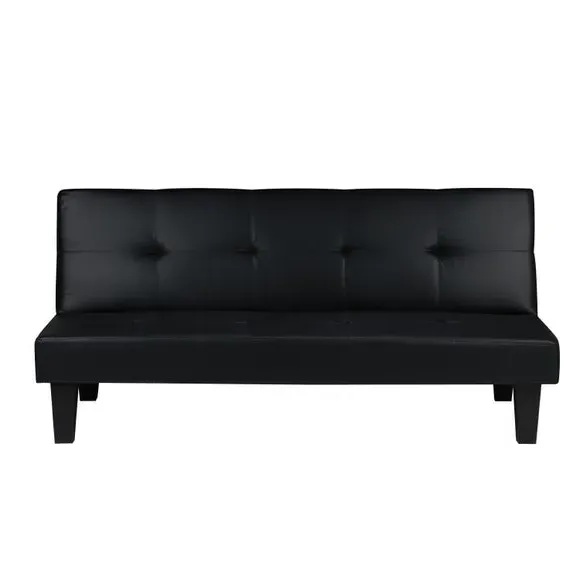 Double Sofa Bed with Storage - Black