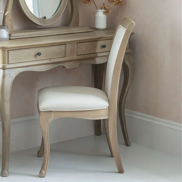 Dressing Table Chair - Oak, Solid Wood image