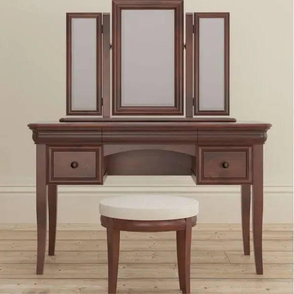 Dressing Table Stool - Brown, Wood Veneer