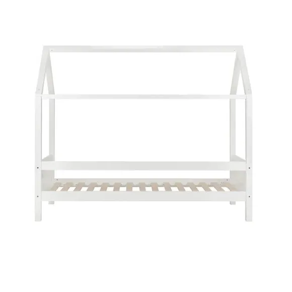 House-Shaped Bed Frame with Canopy - White