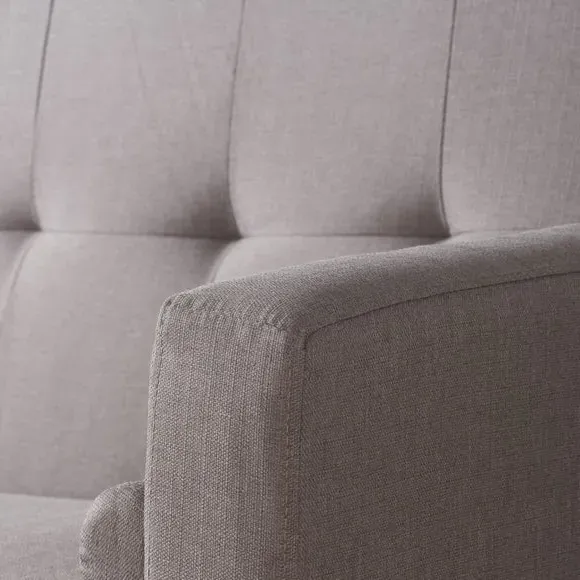 Large Double Sofa Bed with Storage - Grey, Fabric