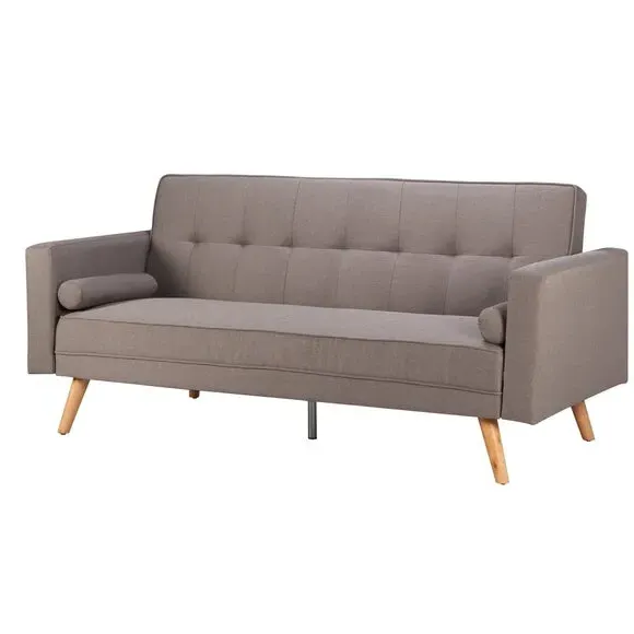 Large Double Sofa Bed with Storage - Grey, Fabric