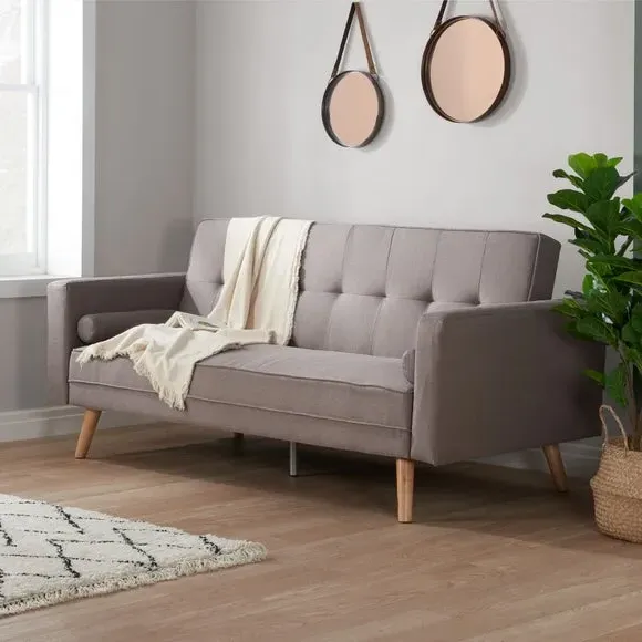 Large Double Sofa Bed with Storage - Grey, Fabric image