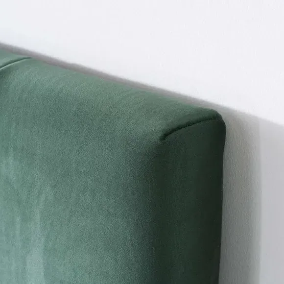 Ottoman Bed Frame with Storage - Green, Velvet