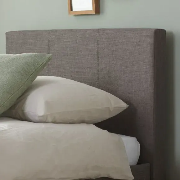Ottoman Bed Frame with Storage - Grey, Fabric