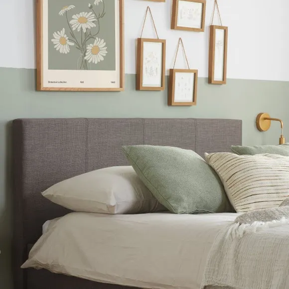 Ottoman Bed Frame with Storage - Grey, Fabric