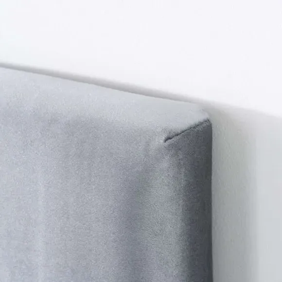 Ottoman Bed Frame with Storage - Grey, Velvet